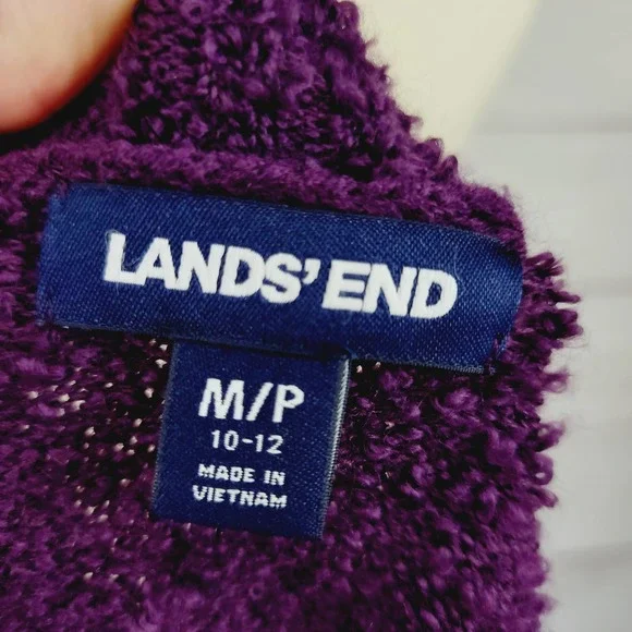 Lands End Petite Fuzzy Crewneck Sweater - Picture 5 of 5